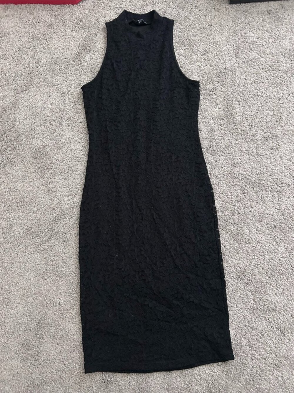 2016 Express Black Lace Midi Dress Medium